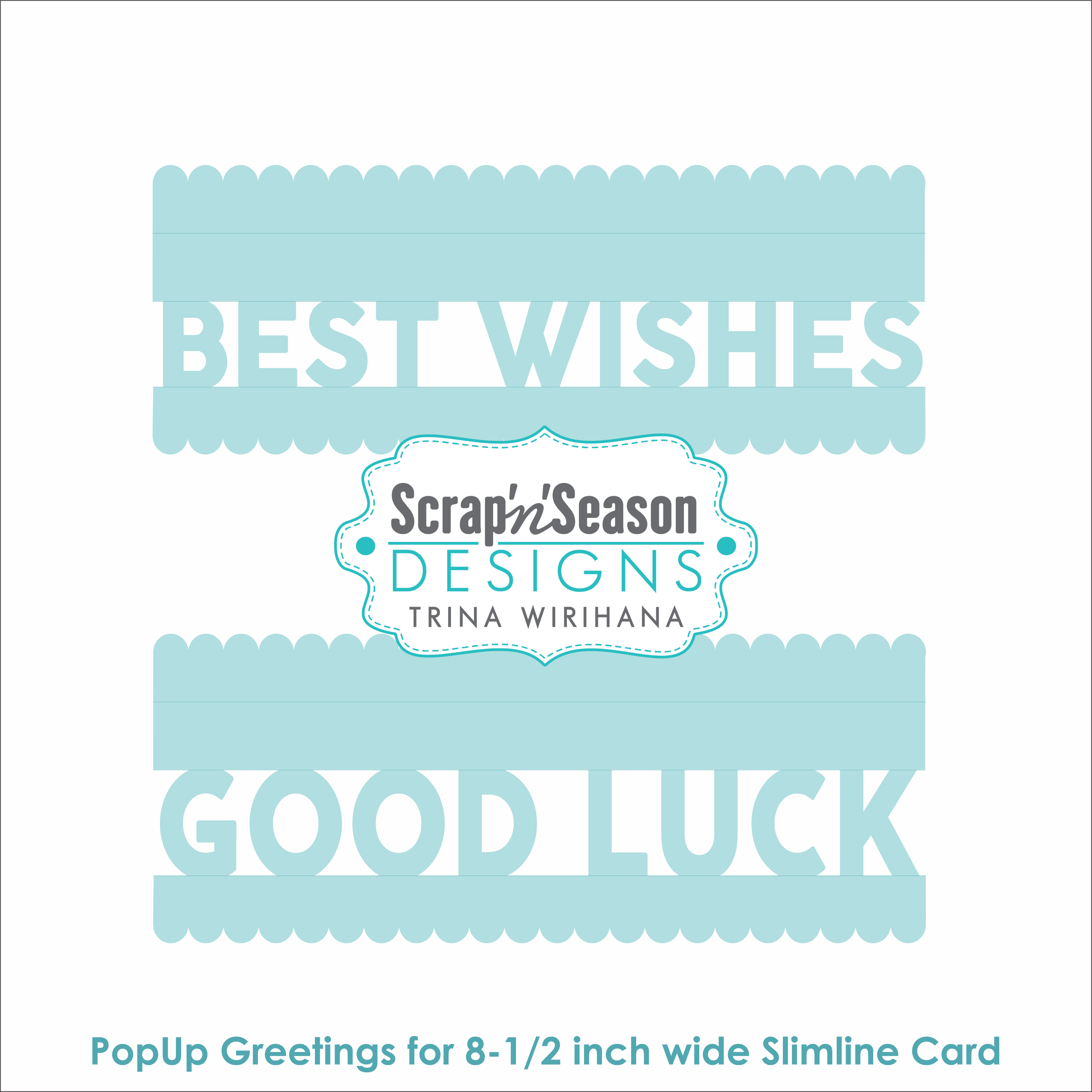 DL - PopUp Greetings - Slim - Best Wishes