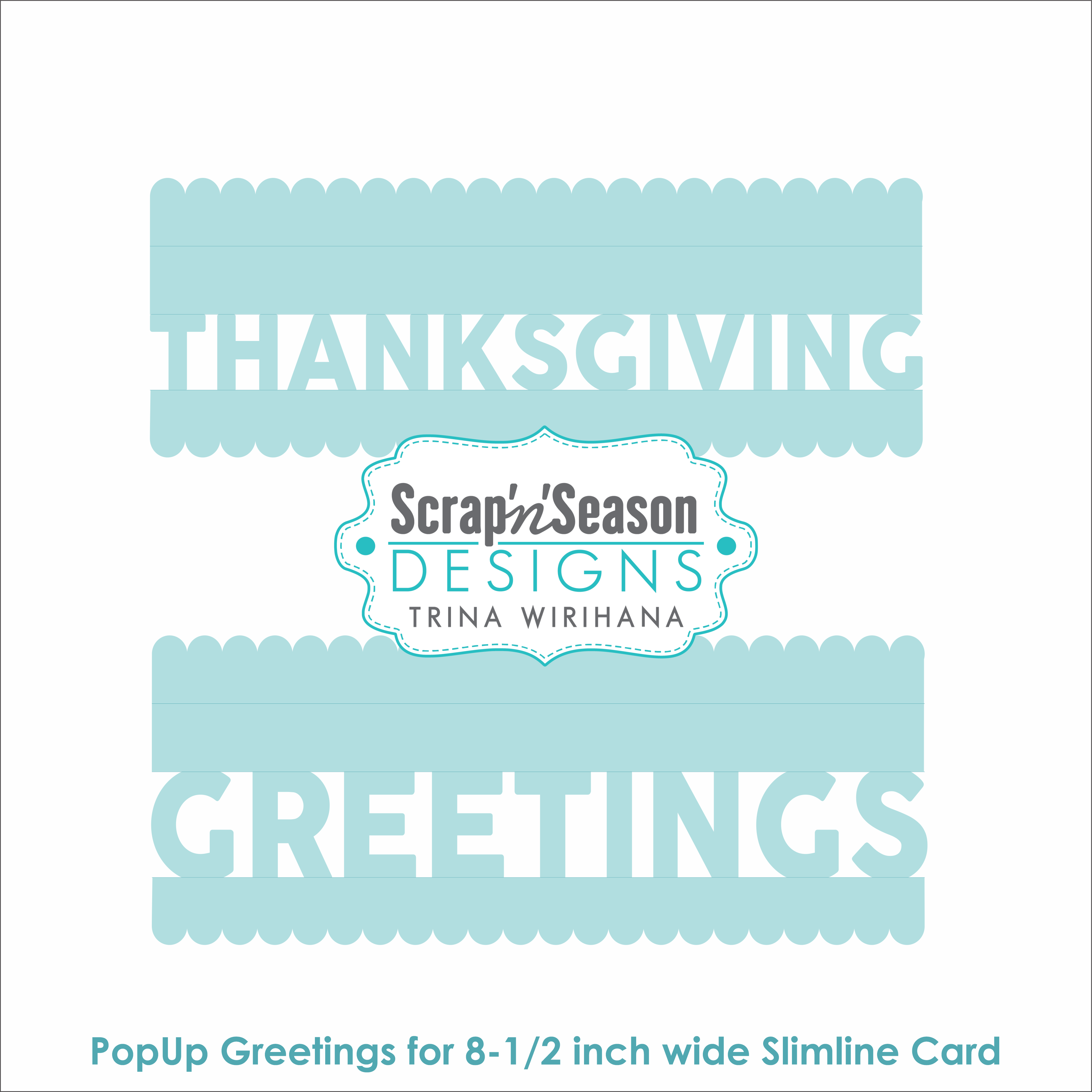 DL - PopUp Greetings - Slim - Thanksgiving Greetings