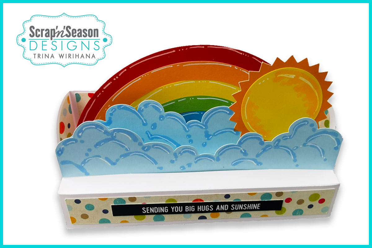 085. Slimline Popup Stage Card - Rainbow