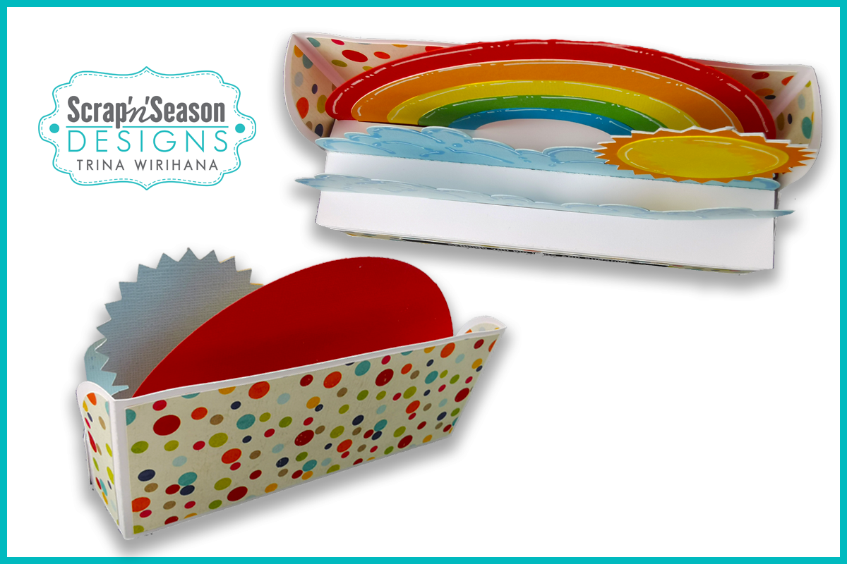 085. Slimline Popup Stage Card - Rainbow