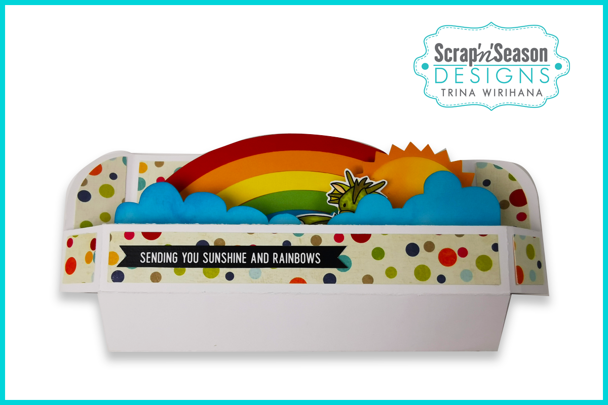 085. Slimline Popup Stage Card - Rainbow