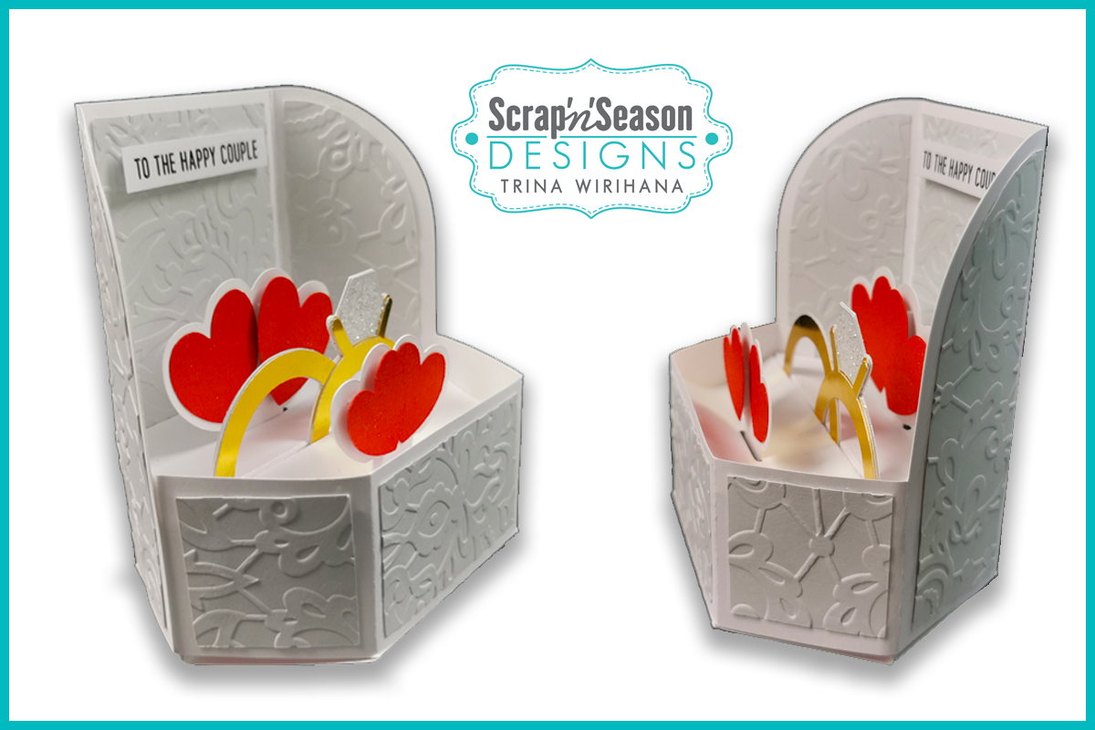 084. Popup Stage Card - Wedding Rings