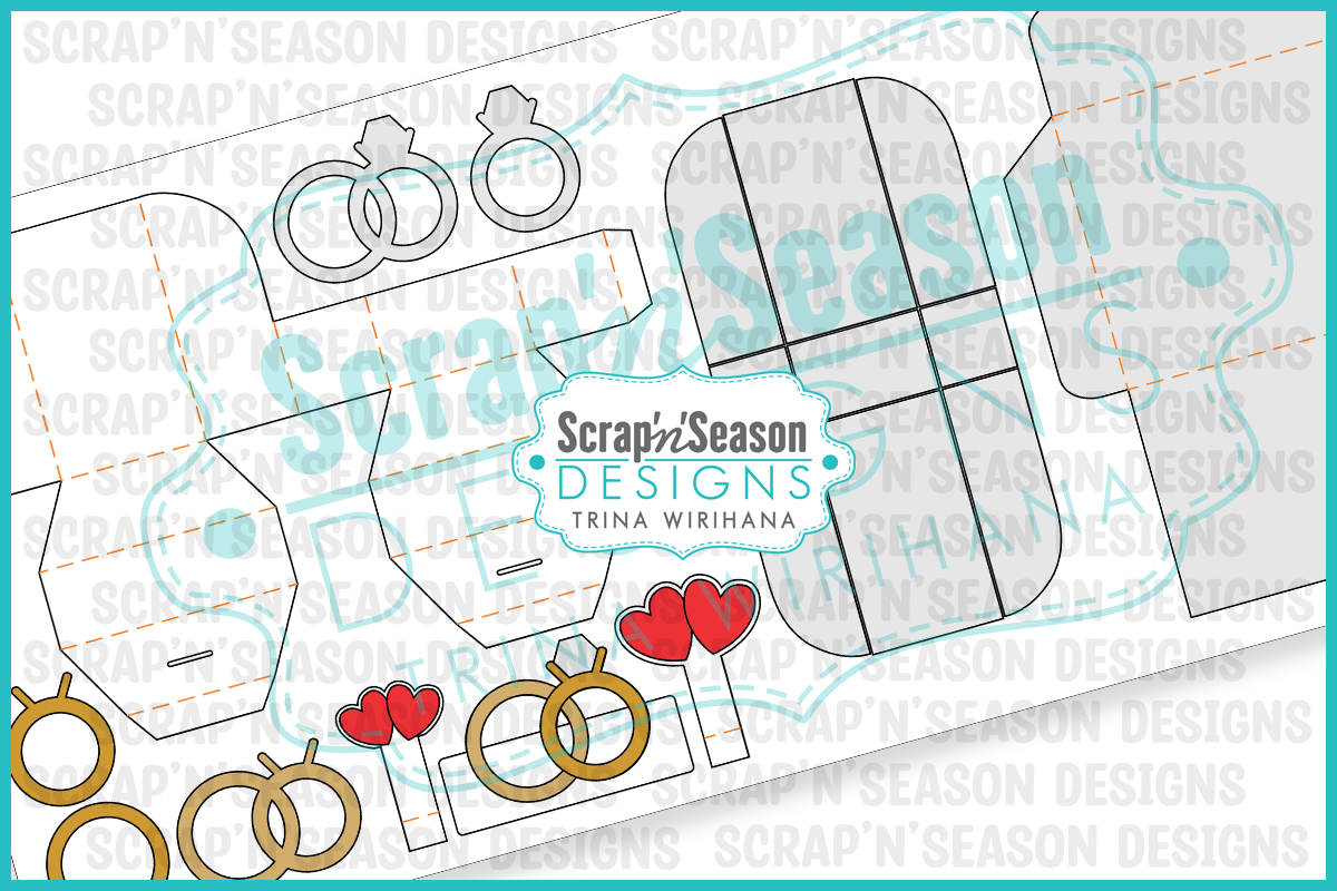 084. Popup Stage Card - Wedding Rings