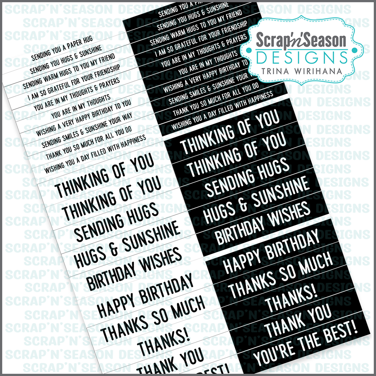 ZTBR - Digital Library Card Greetings - Printables – Scrap'n'Season