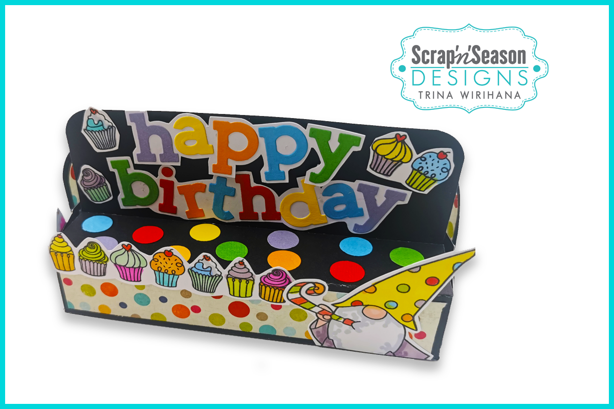 DL - Fancy Fold 110 - Slimline Popup Stage Card A