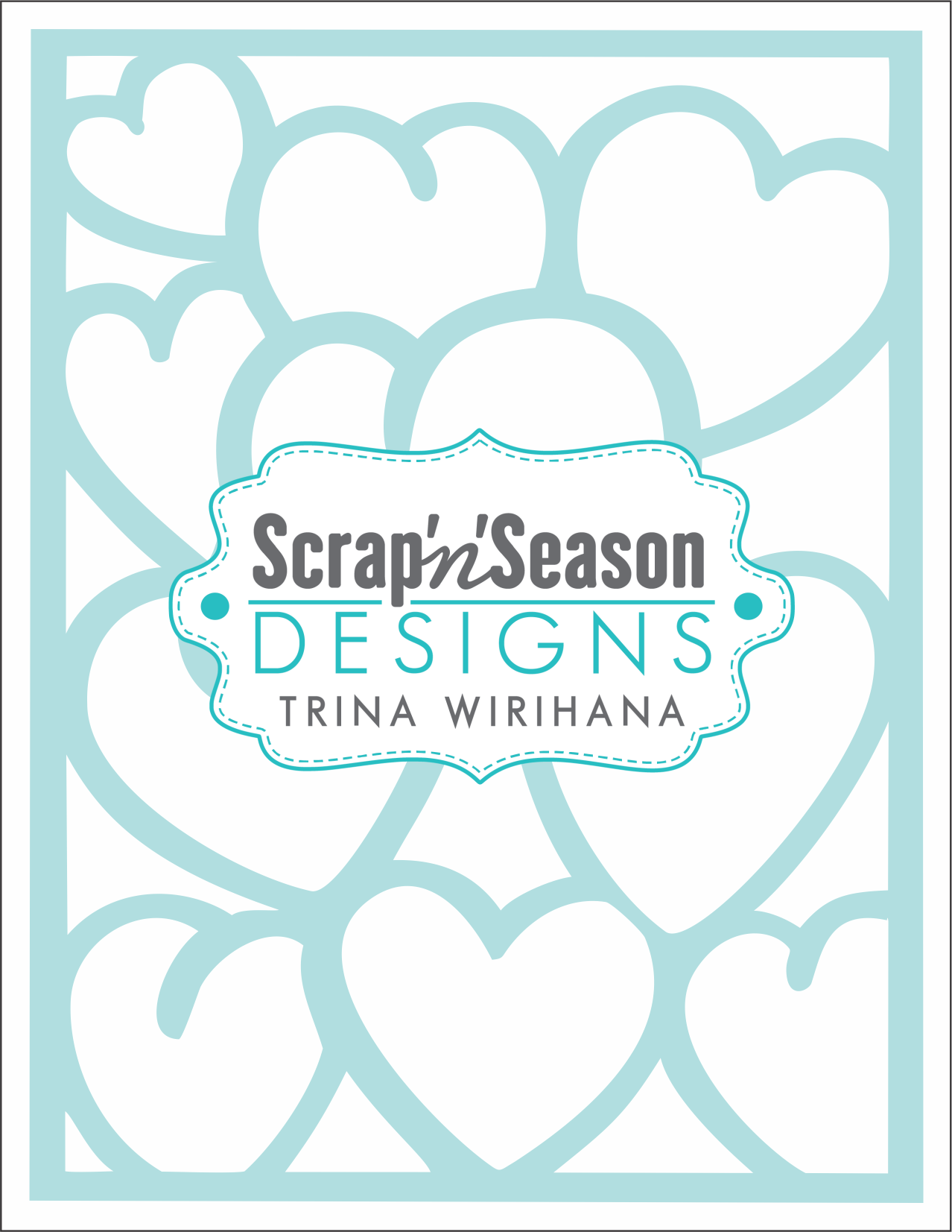 Digital Download - Stencil - Hearts 1