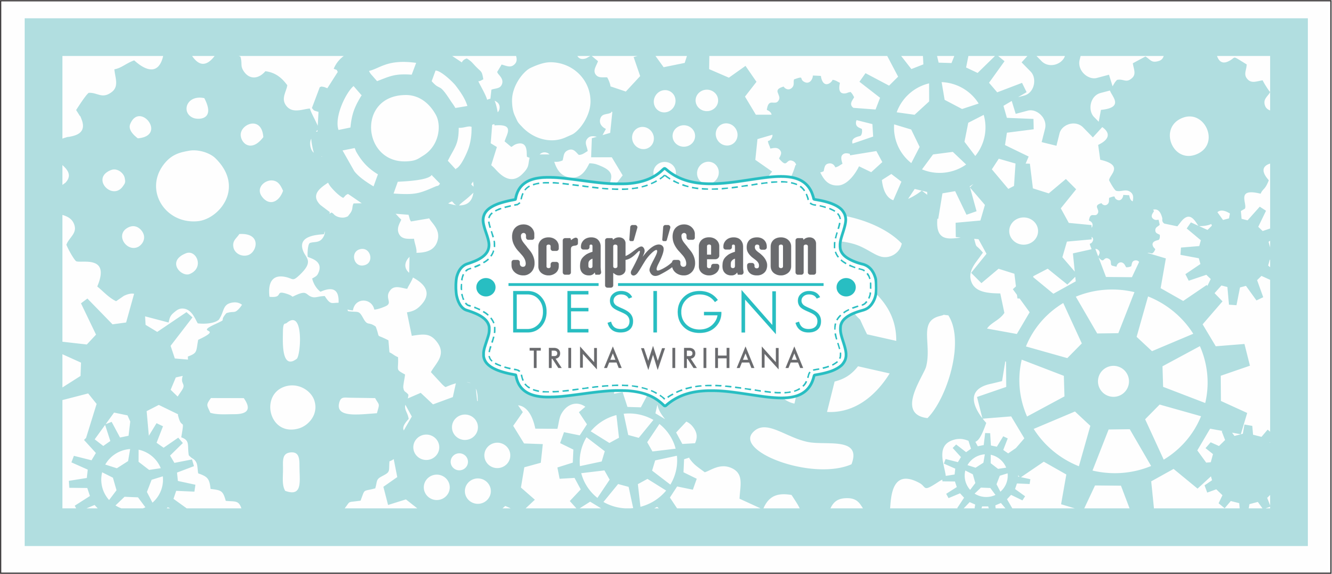 Digital Download - Stencil Slimline - Cogs