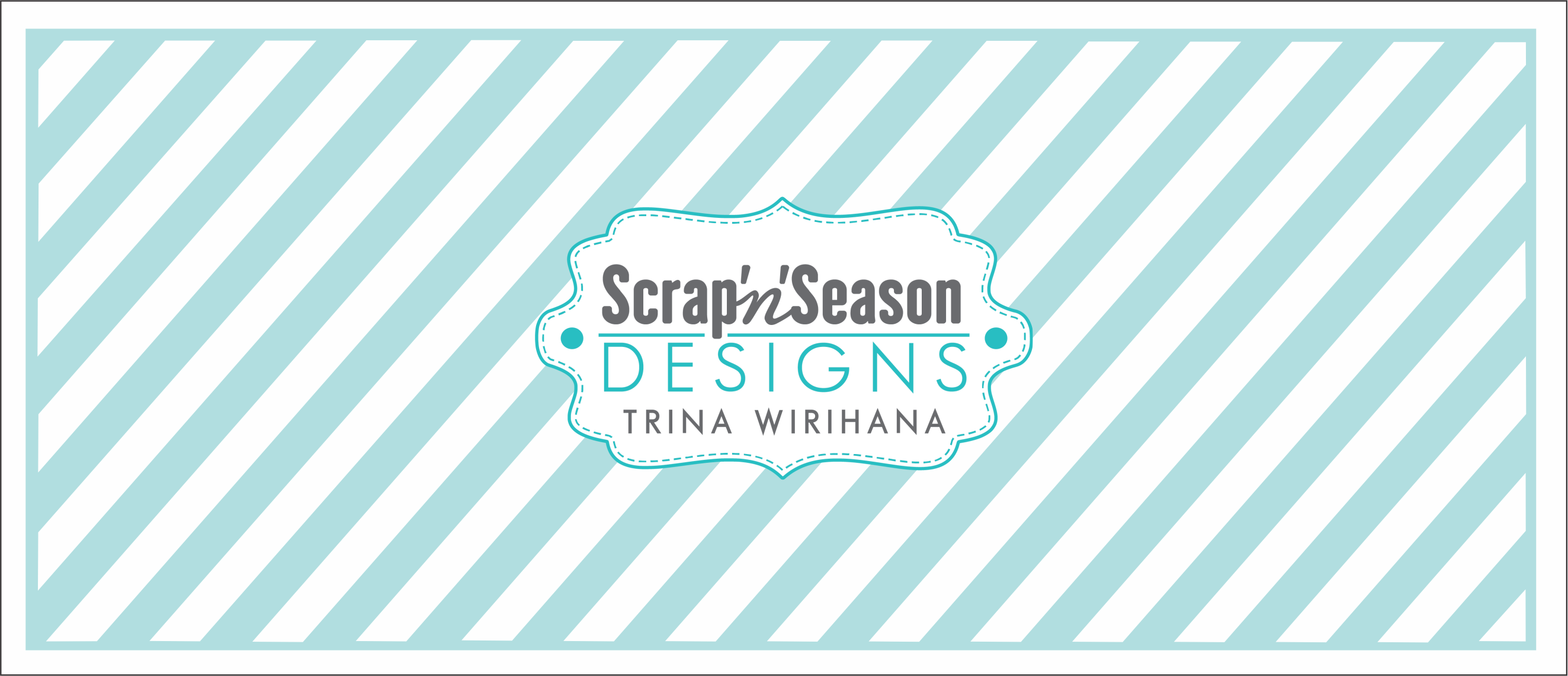 Digital Download - Stencil Slimline - Diagonal Stripes