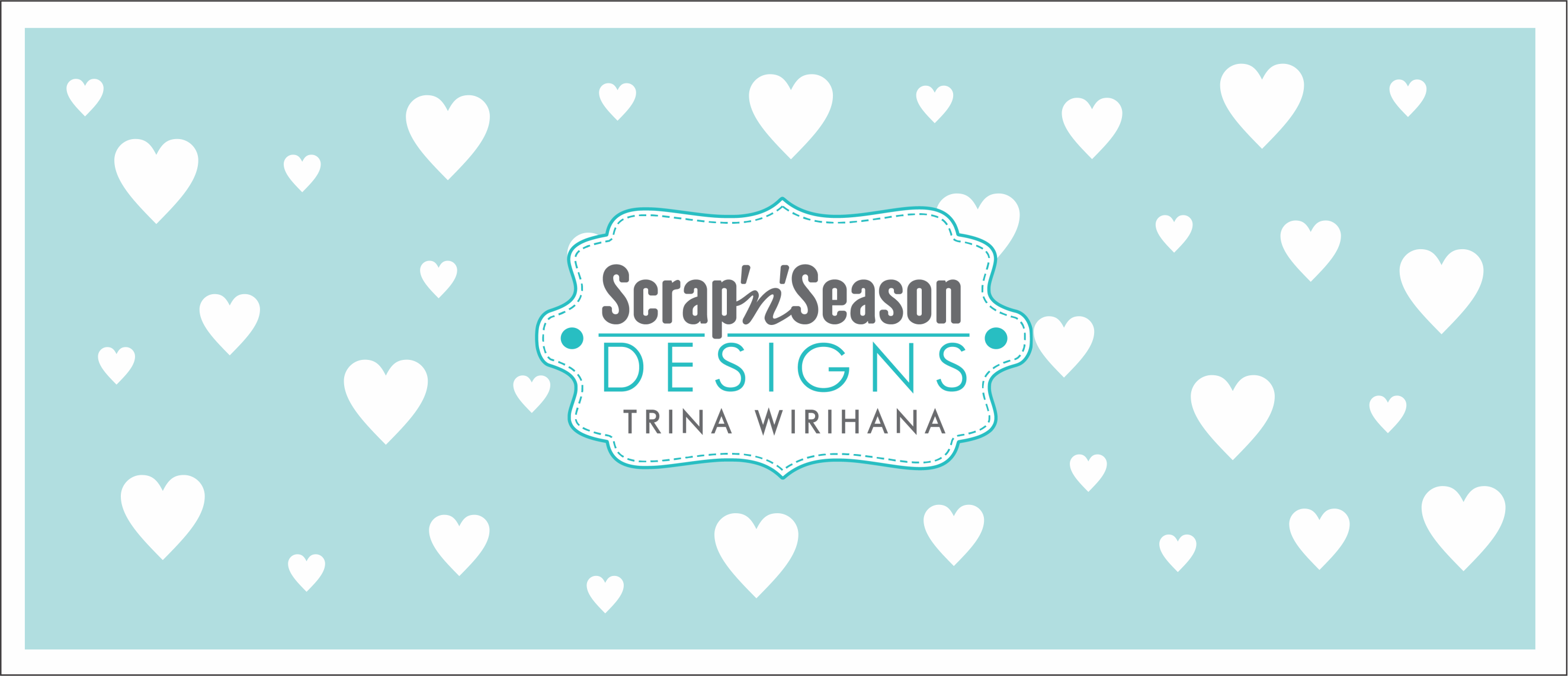 Digital Download - Stencil Slimline - Hearts