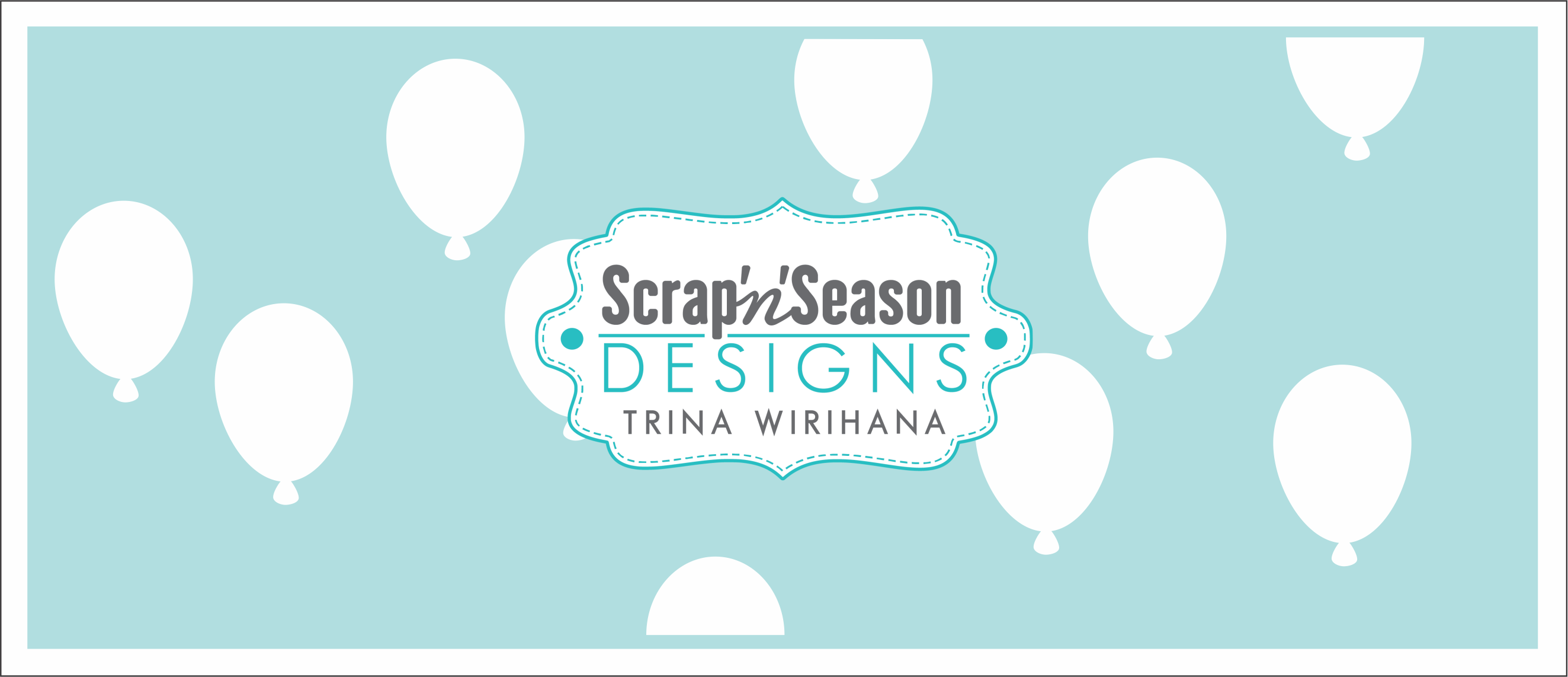 Digital Download - Stencil Slimline - Overlapping Balloons A