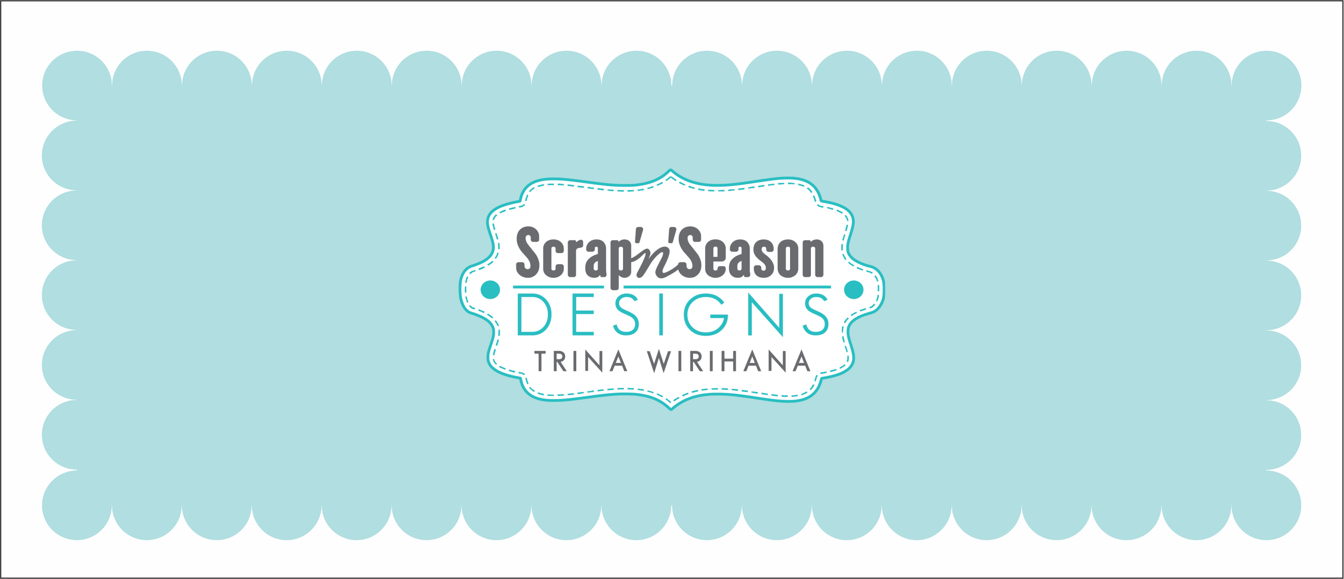 Digital Download - Stencil Slimline - Scallop Edge