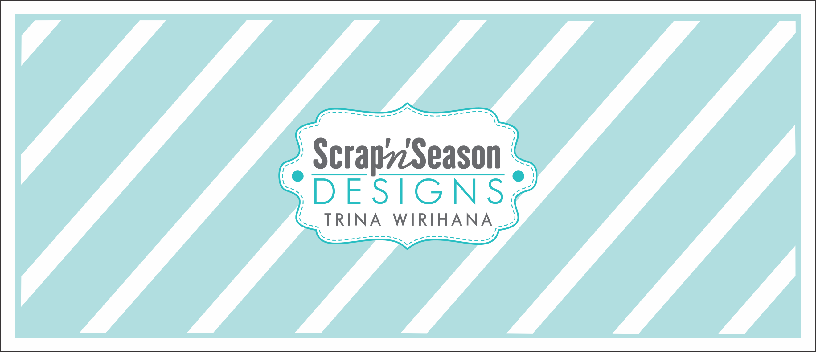 Digital Download - Stencil Slimline - Wide Diagonal Stripes