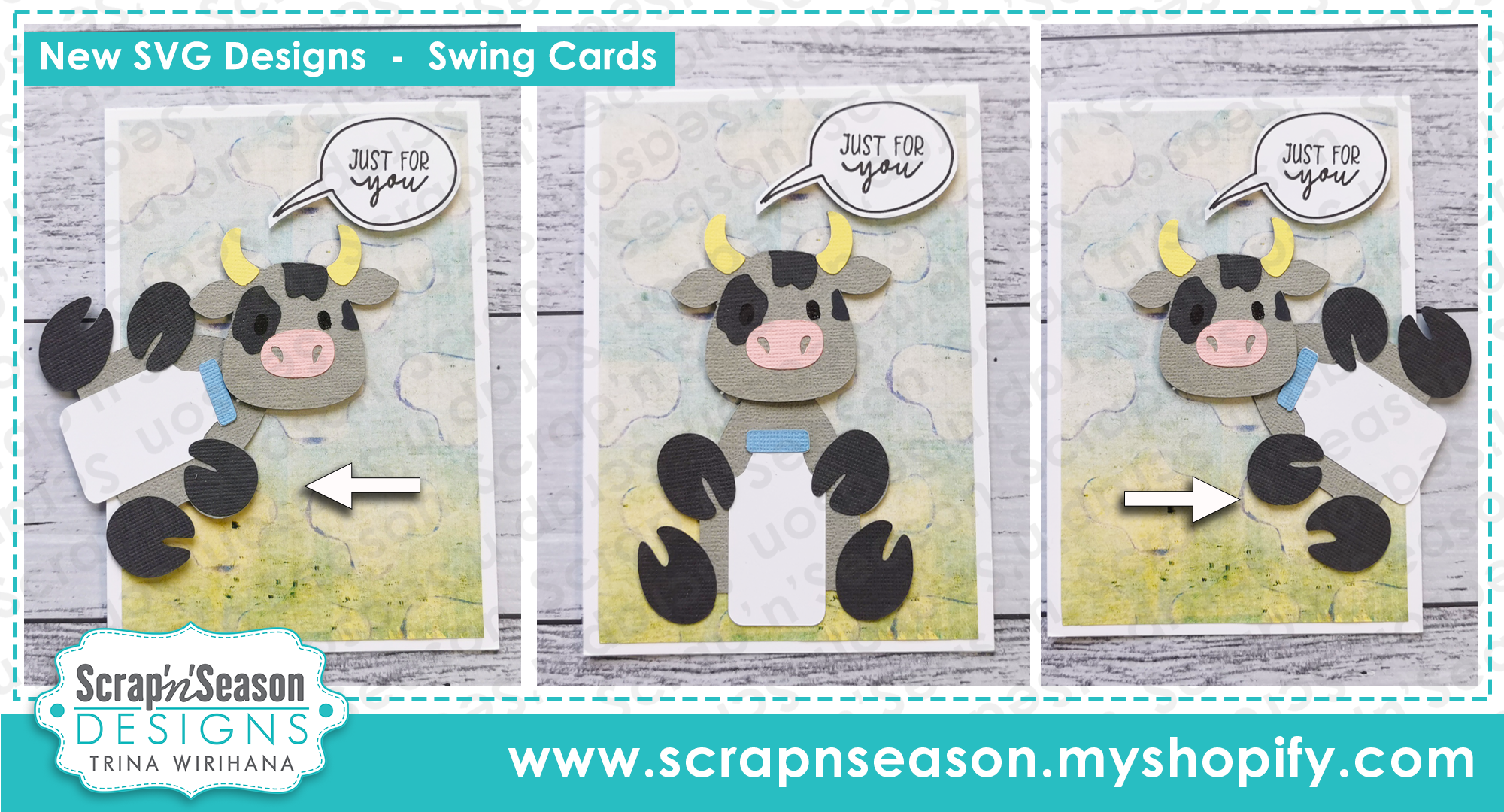 DL - 090. Swing Card - Cow