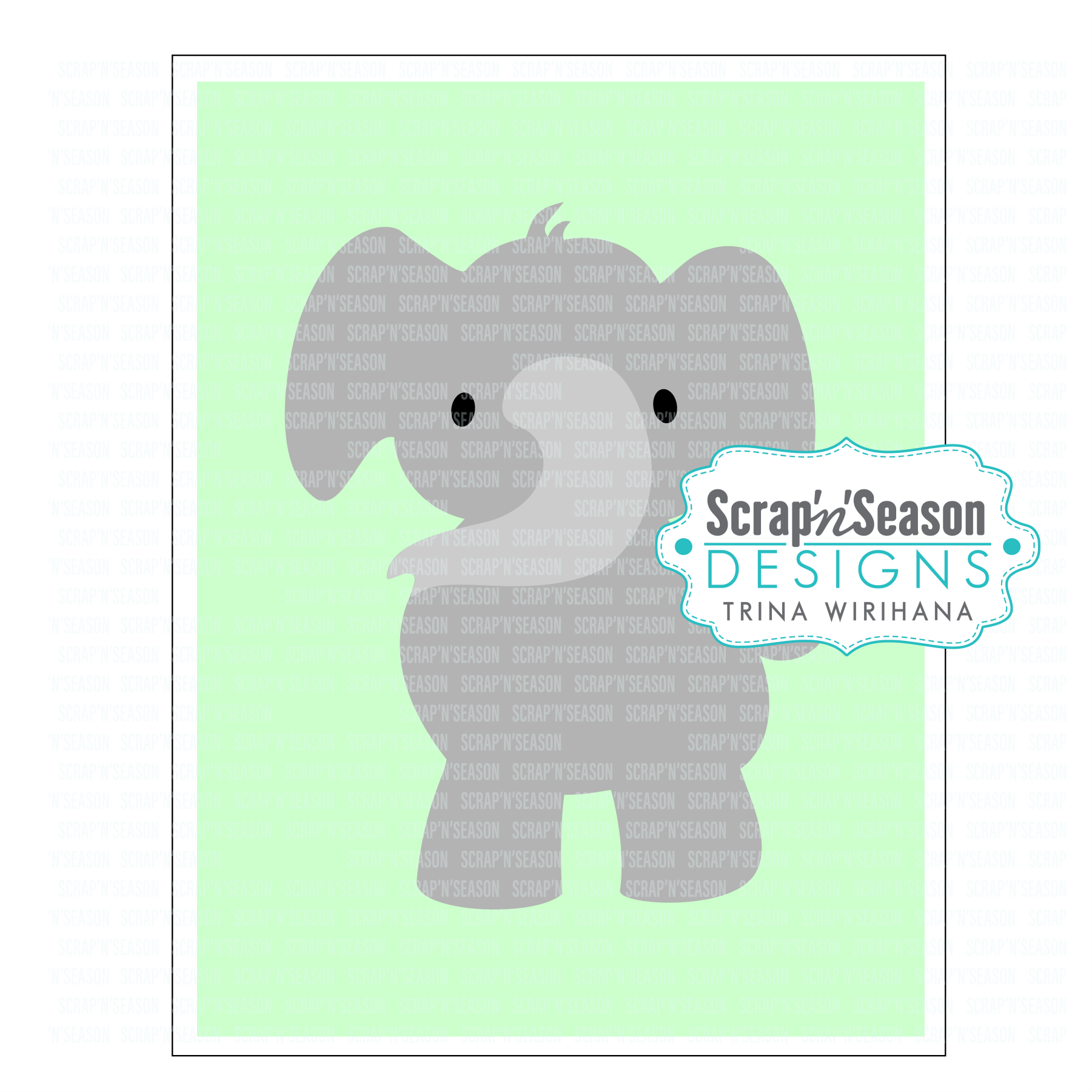 DL - 091. Swing Card - Elephant