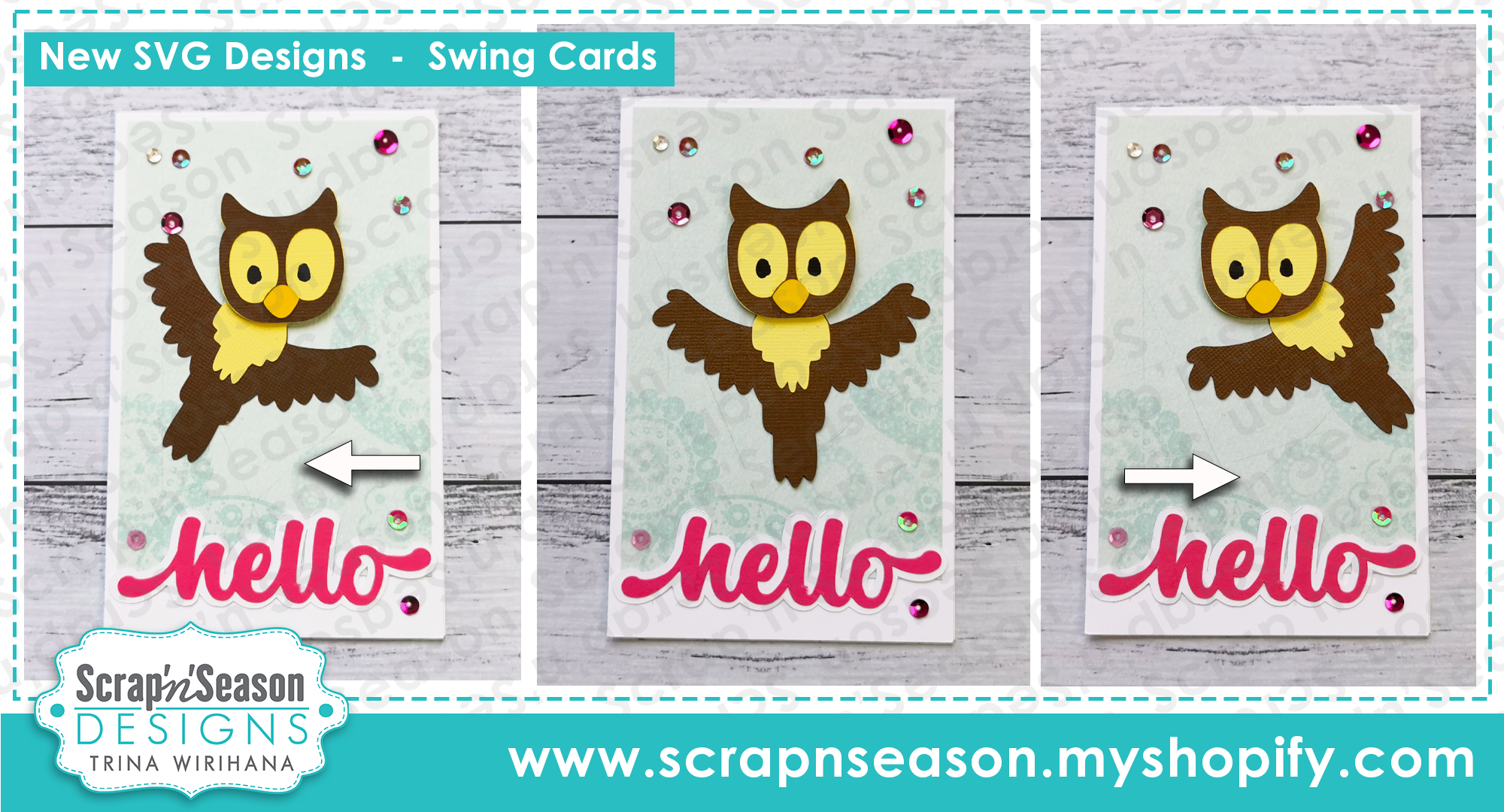 DL - 097. Swing Card - Owl