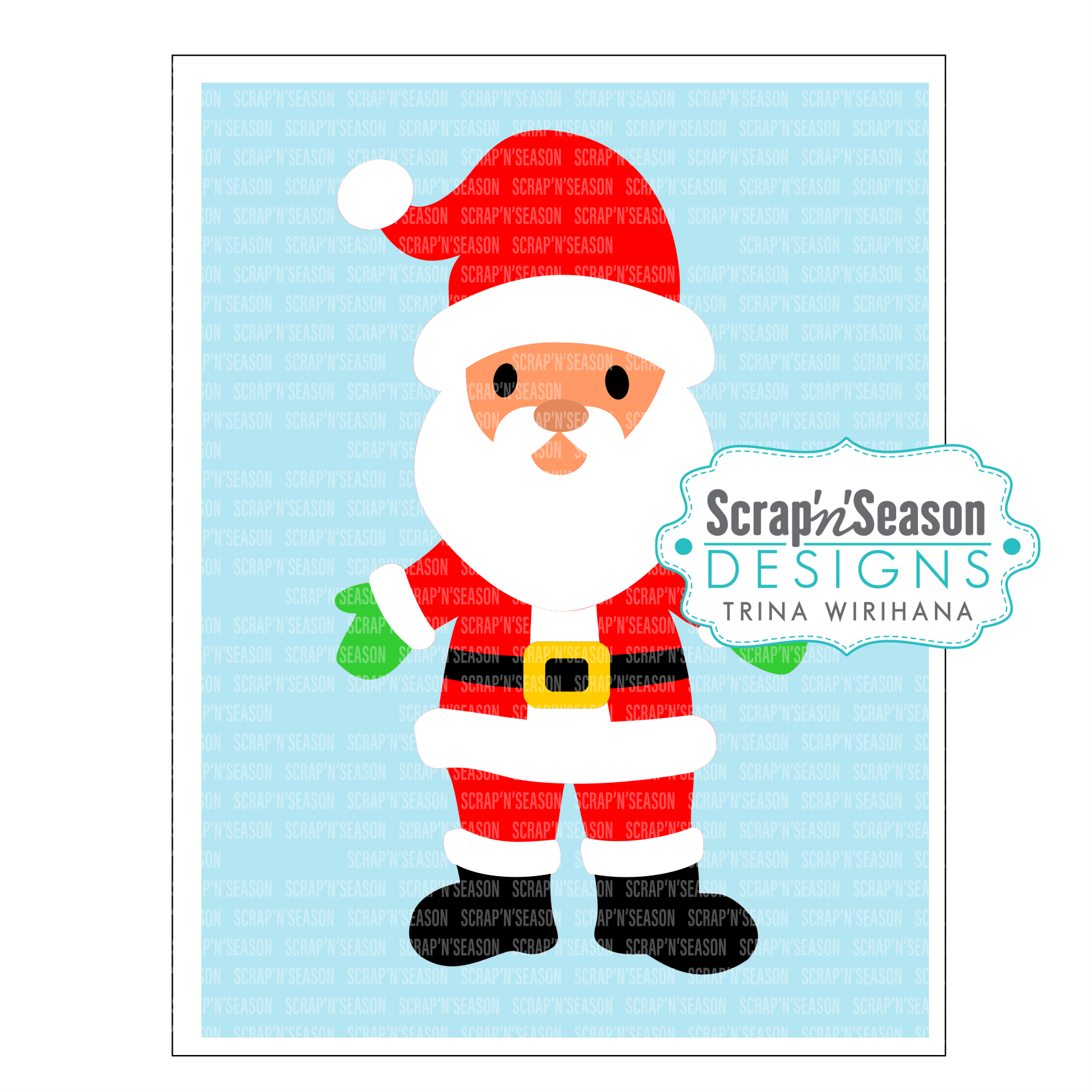 DL - 099. Swing Card - Santa