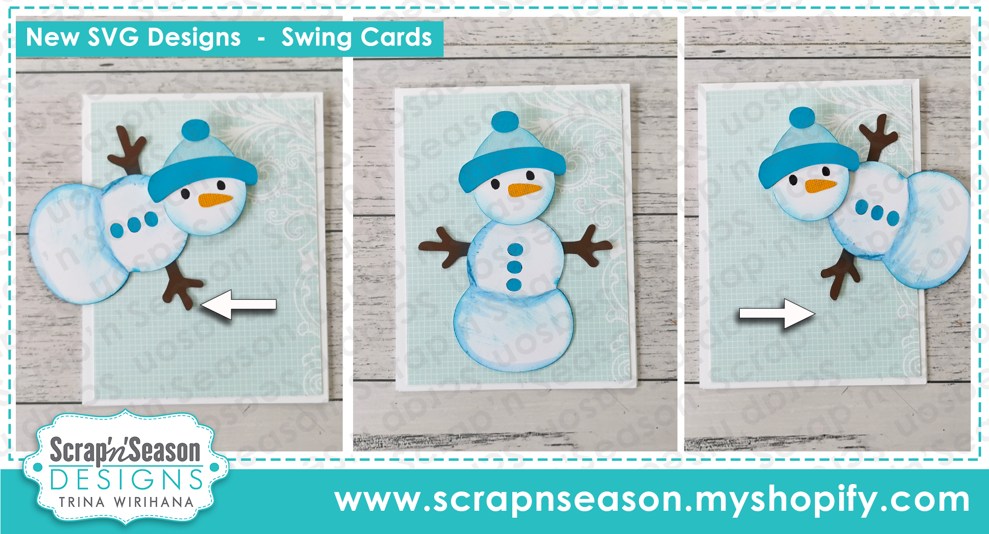 DL - 100. Swing Card - Snowman