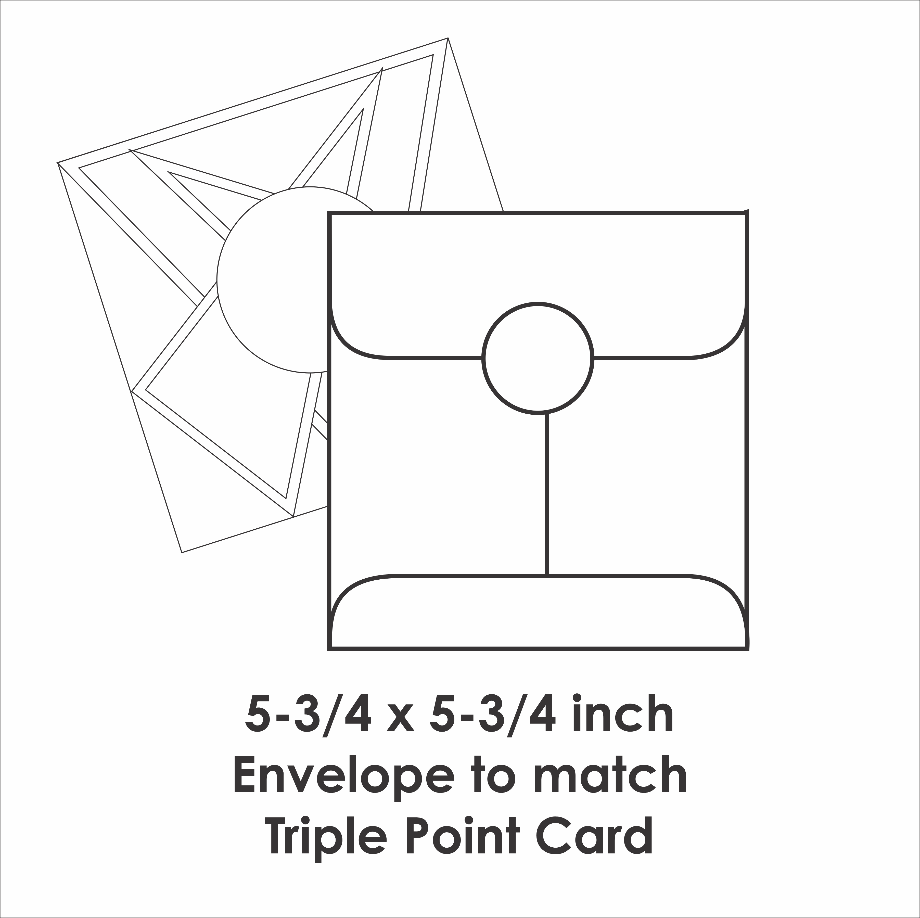 DL - Fancy Fold 105 A - Triple Point Card Envelope