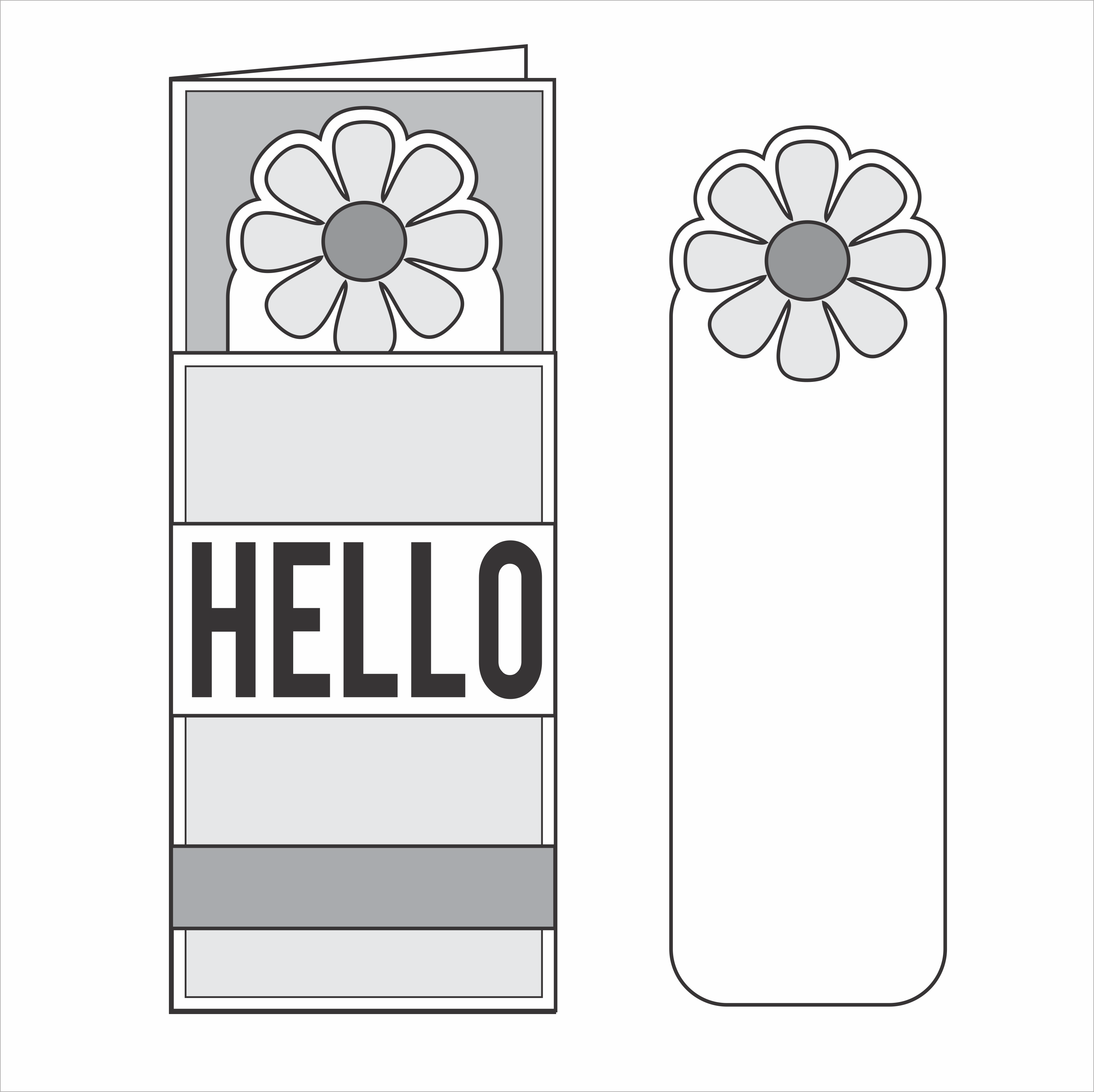 DL - Fancy Fold 107 - Bookmark Gift Card