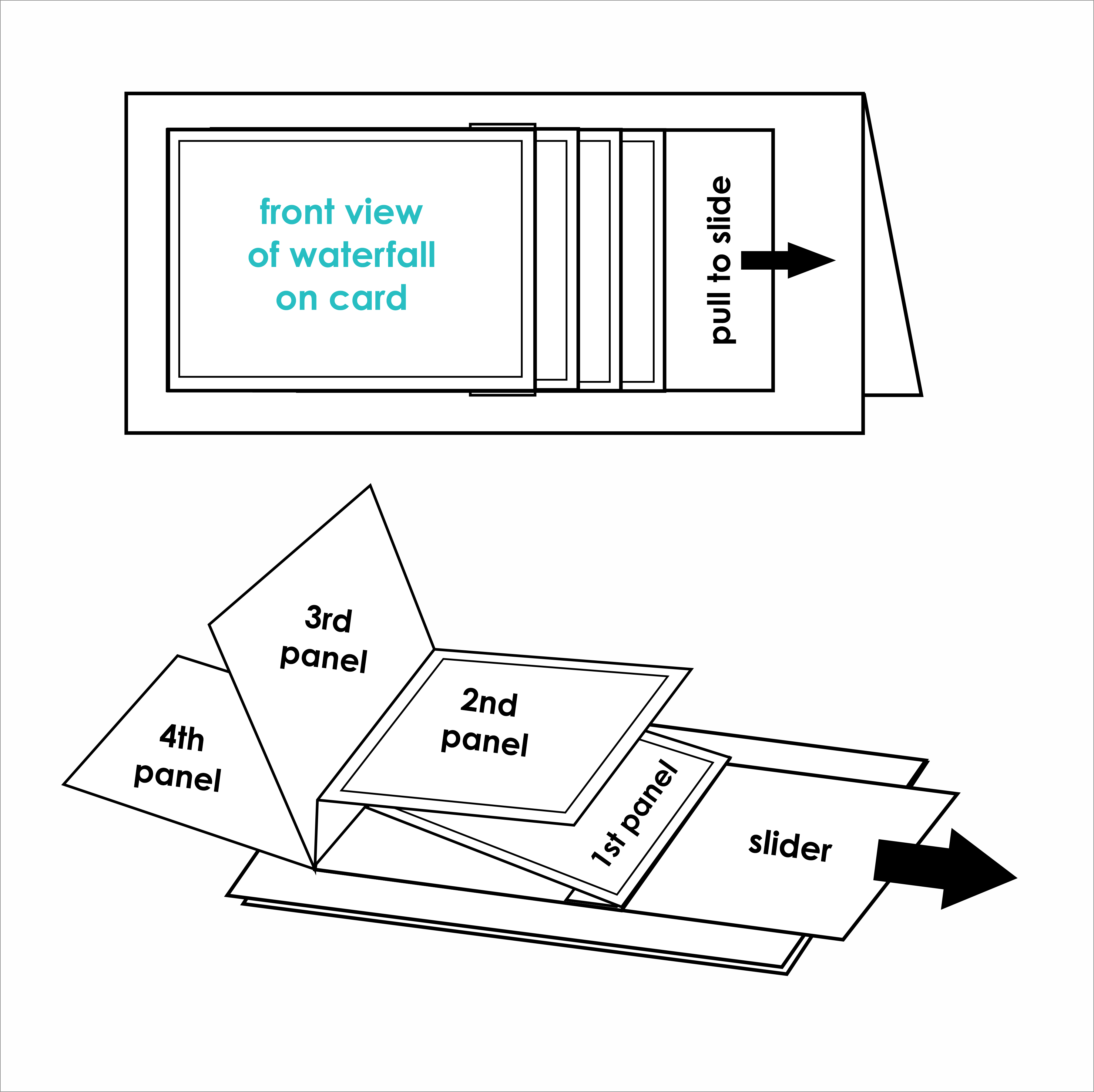 DL - Fancy Fold 115 - Waterfall Slimline Card A