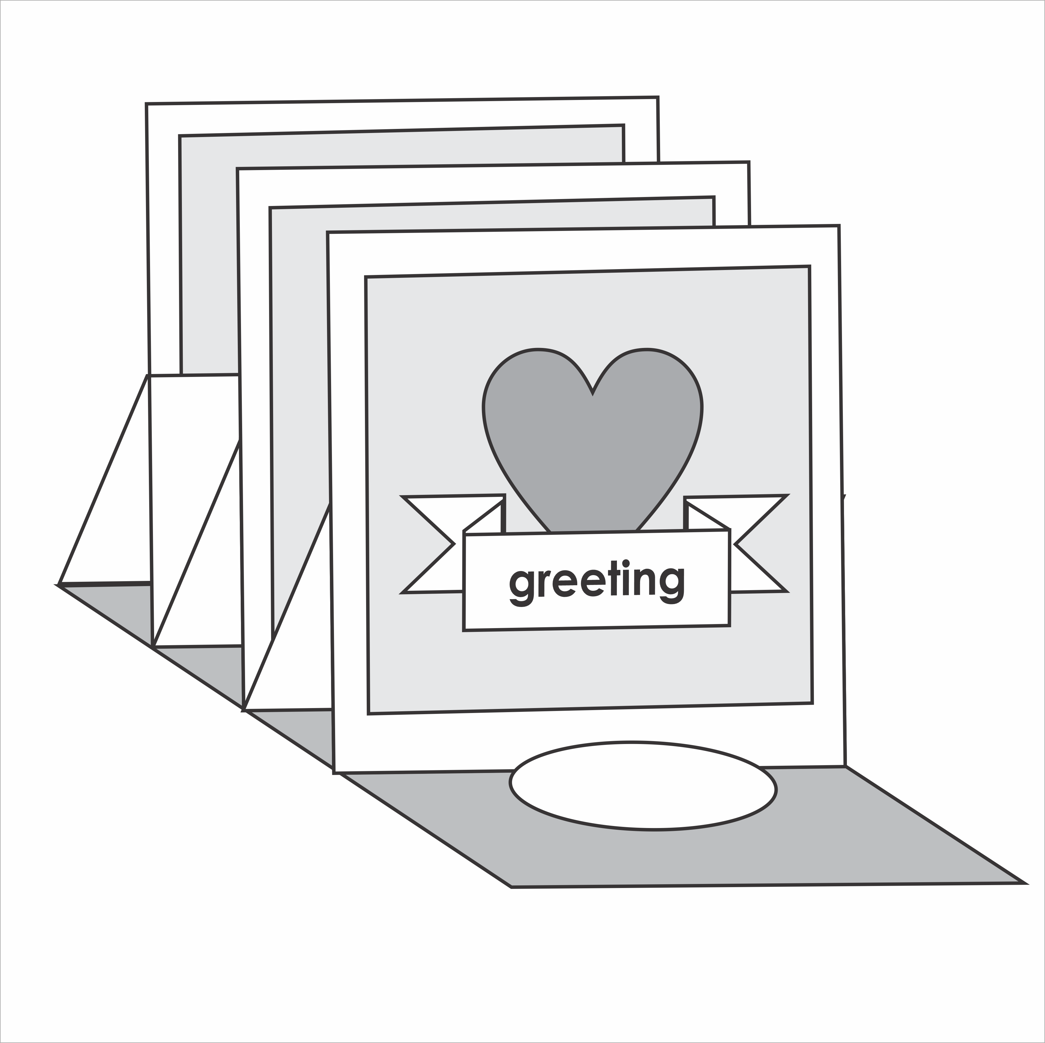 DL - Fancy Fold 12 - Triple Easel Card