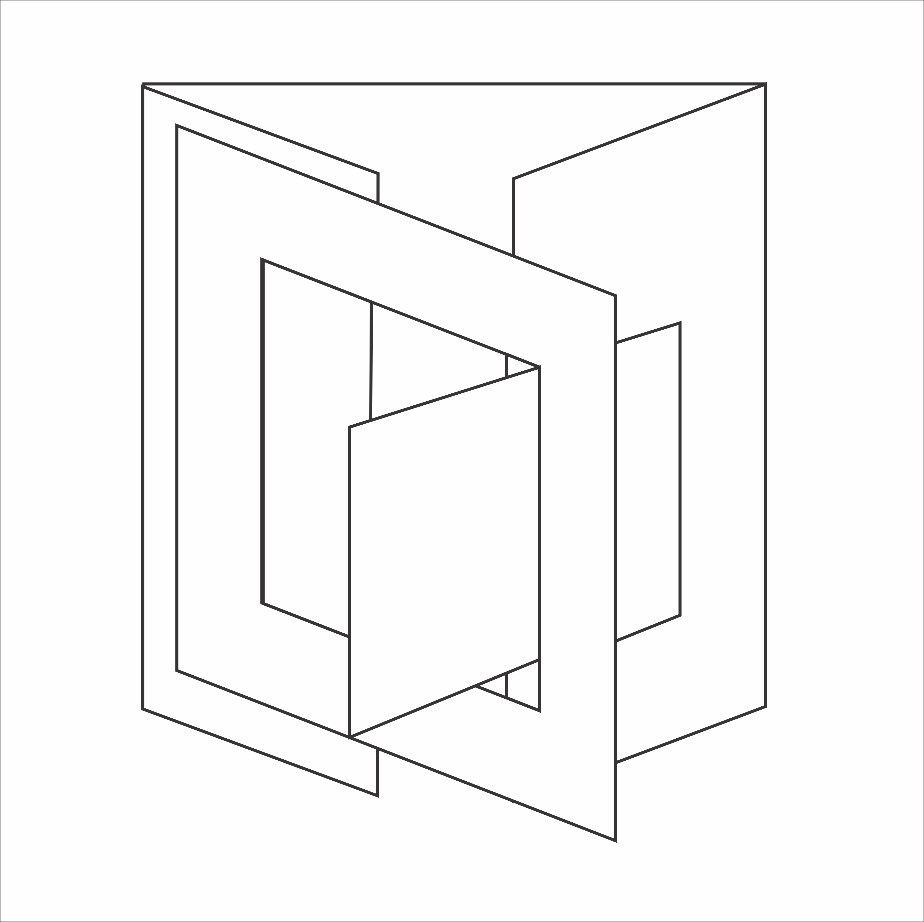 DL - Fancy Fold 19 -  Interlock Frame Card