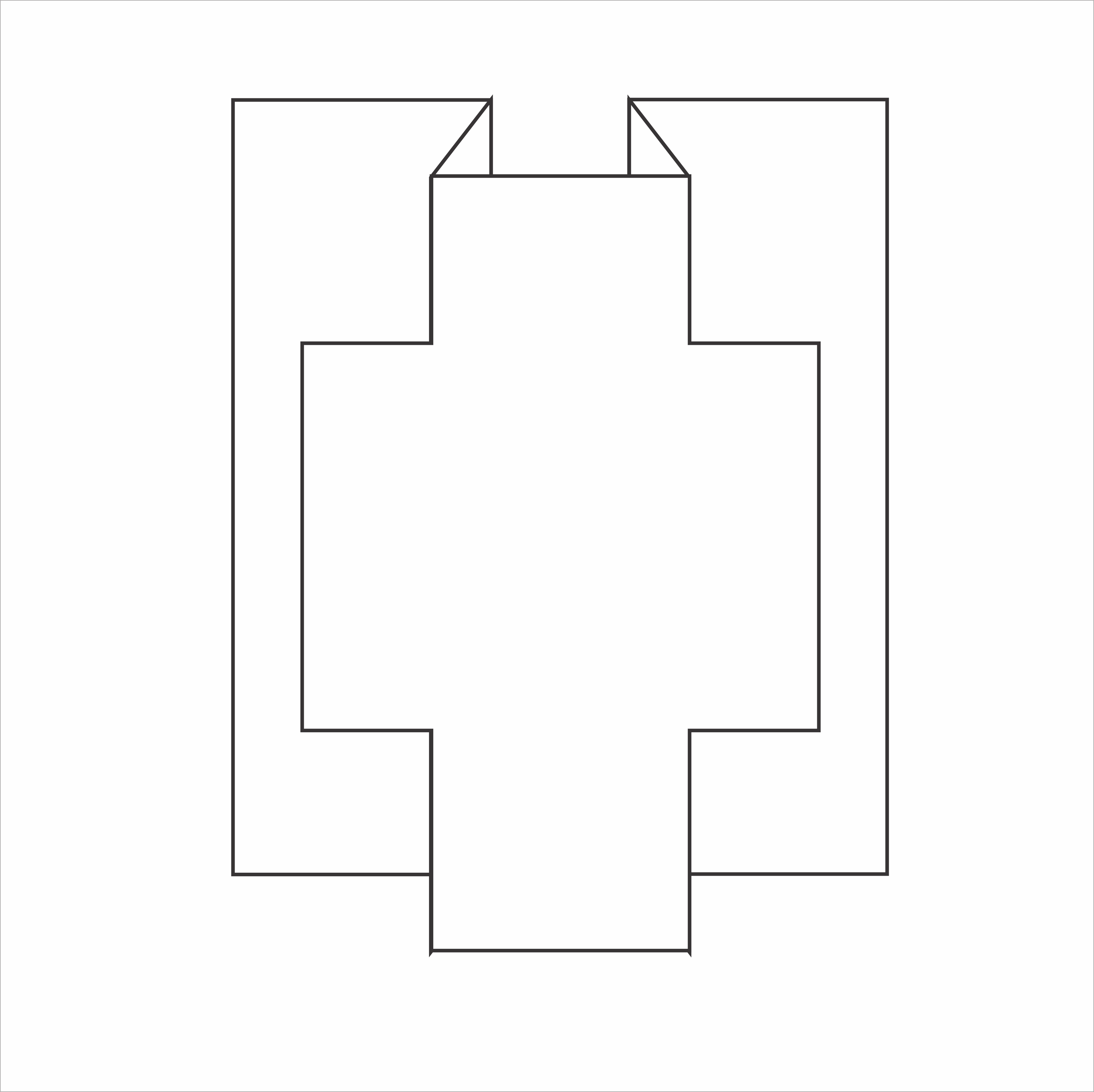 DL - Fancy Fold 2 - Centre Cross Card