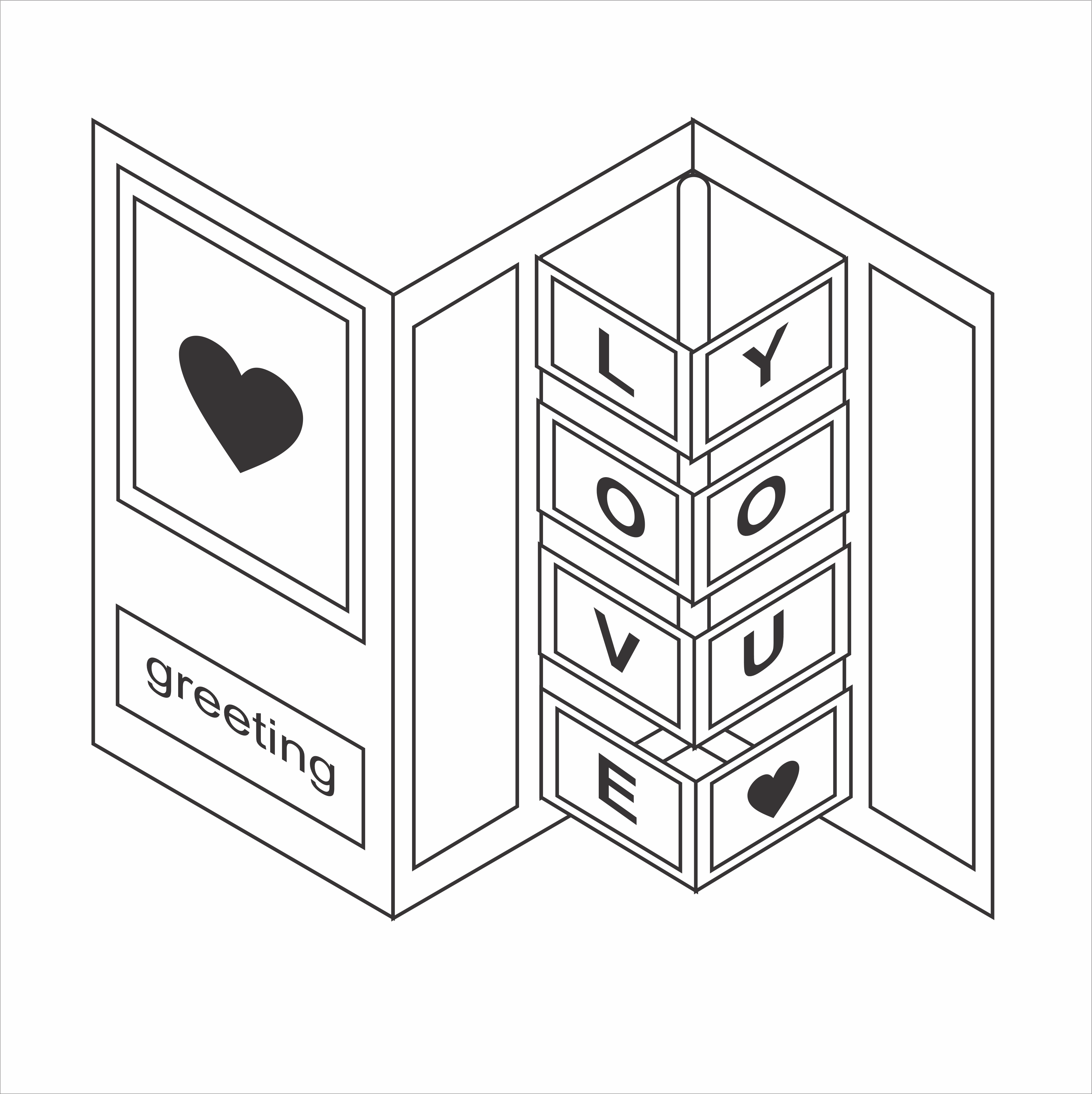 DL - Fancy Fold 24 - Pop-out 4 Tab Card