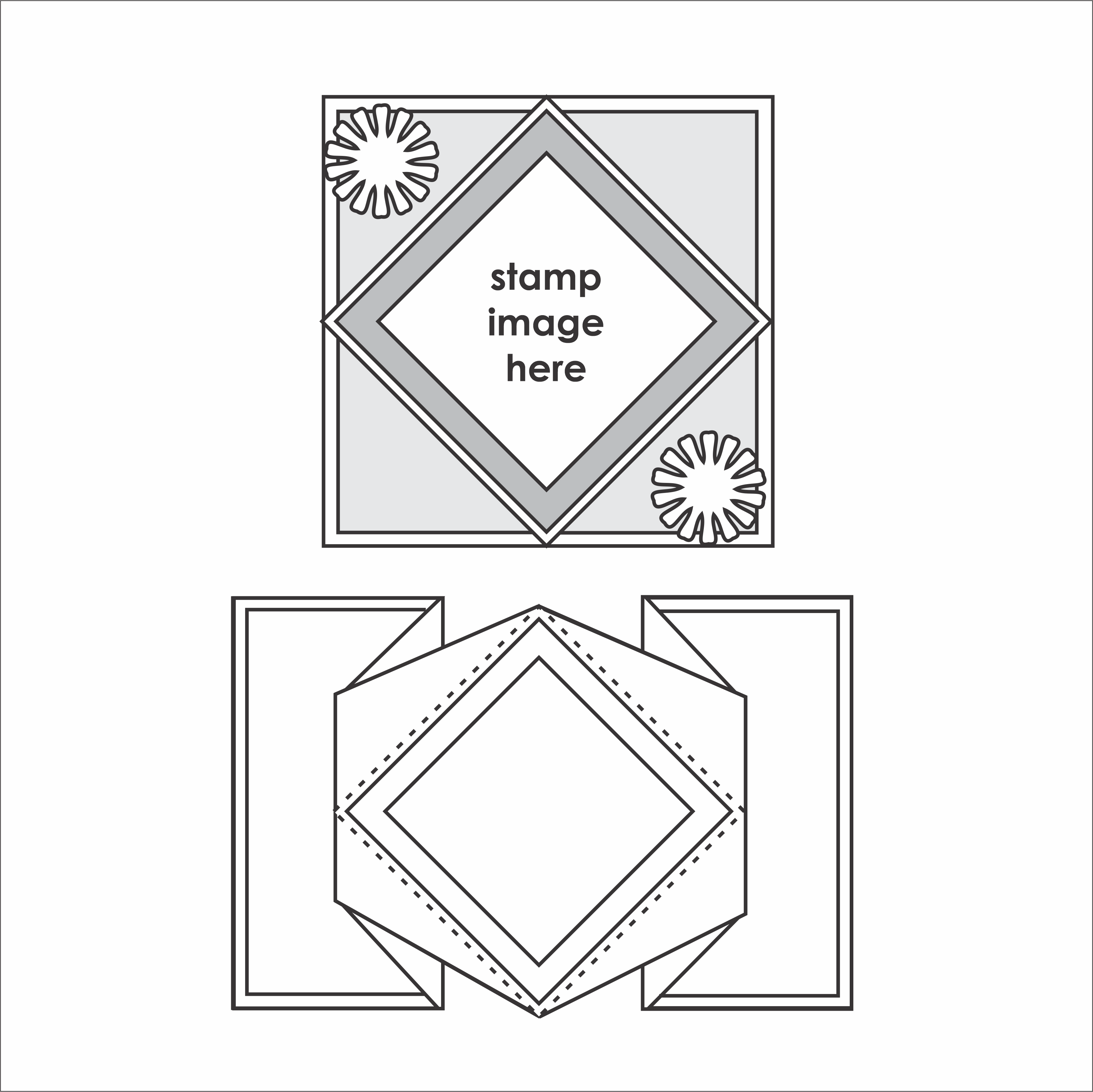DL - Fancy Fold 28 - Diamond Fold Card