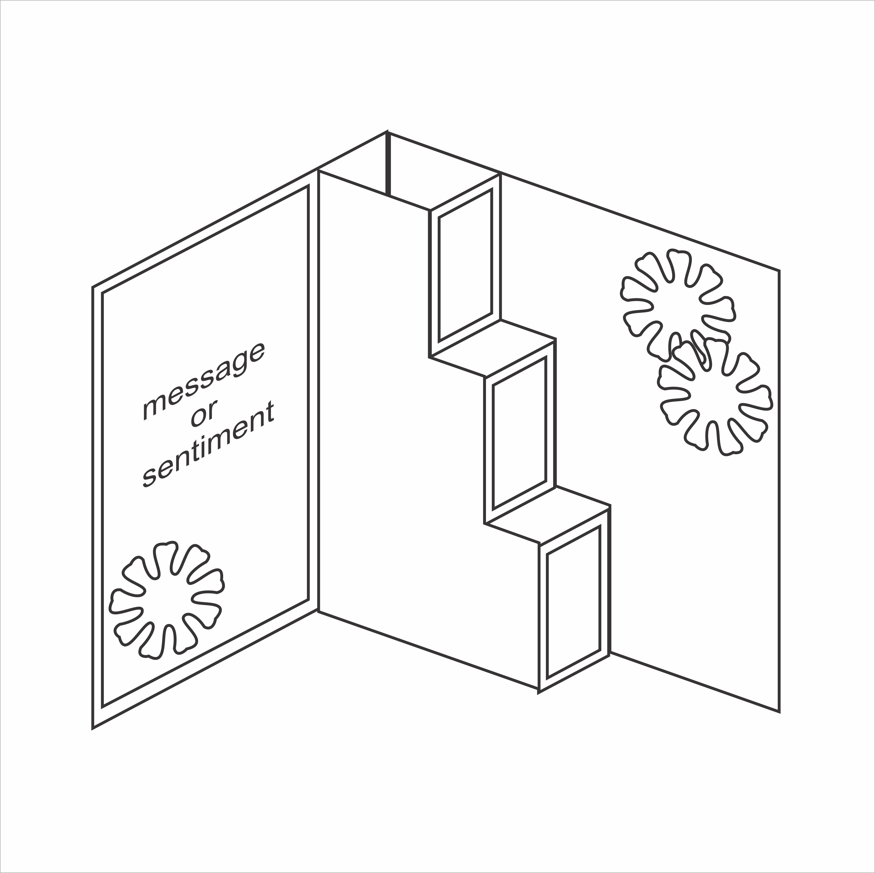 DL - Fancy Fold 4 - 3 Step Stair Card
