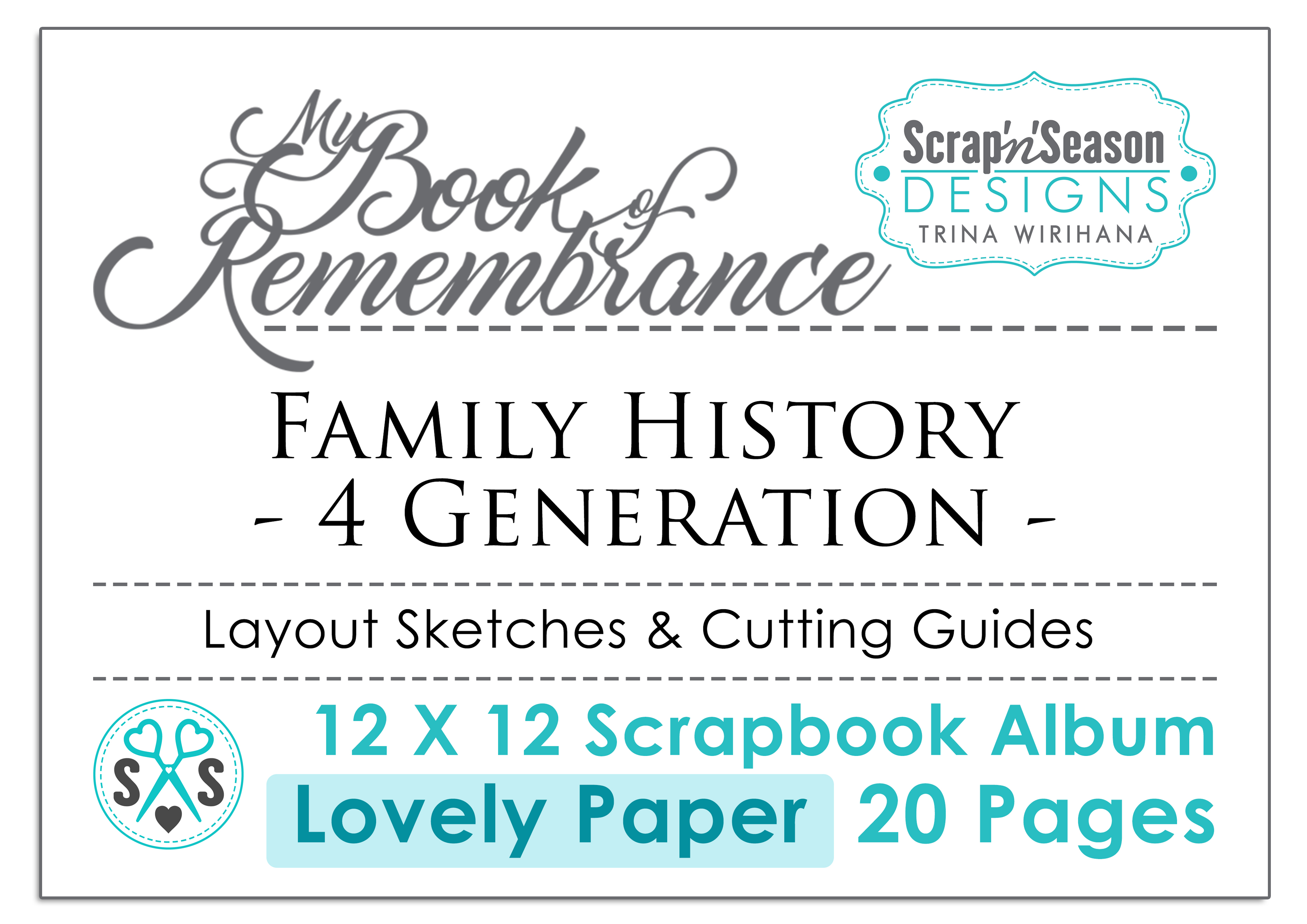 Instruction Guide - 4 Generation Album - 20 Pages 'LOVELY'