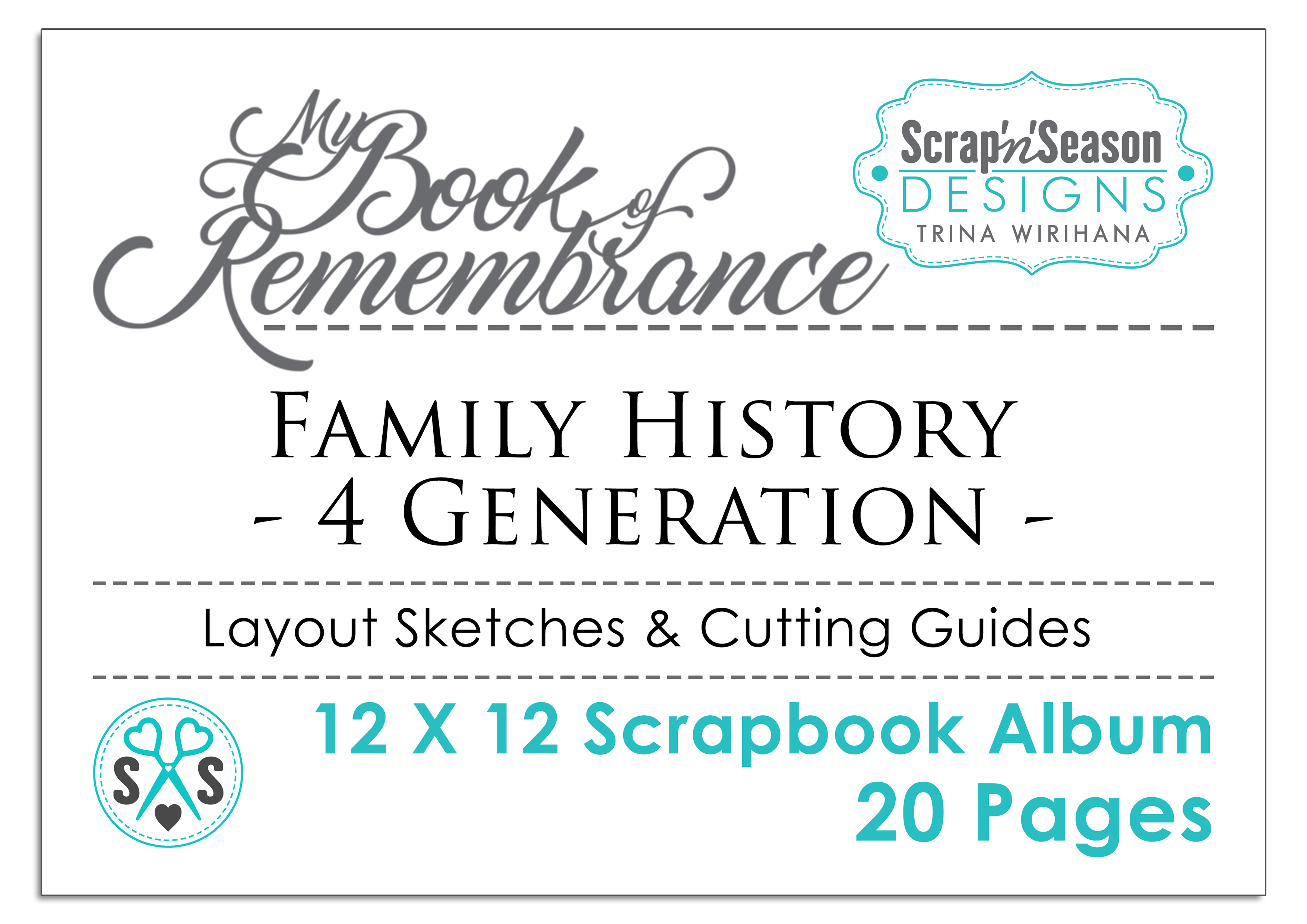 Instruction Guide - 4 Generation Album - 20 Pages 'VINTAGE' and 'SANGRIA'