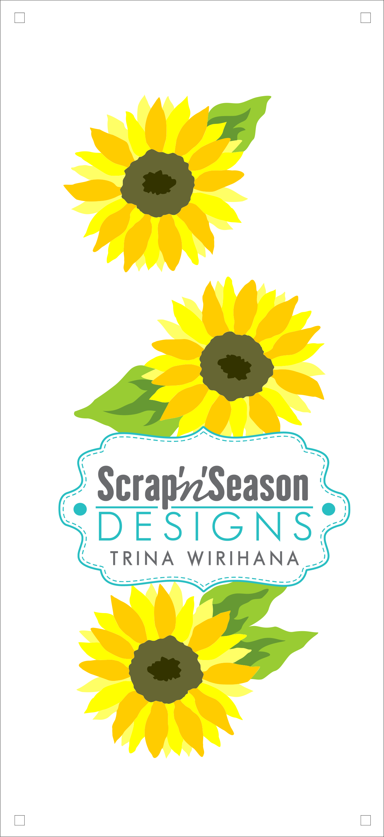 Digital Download - Layered Stencils - Sunflower Trio