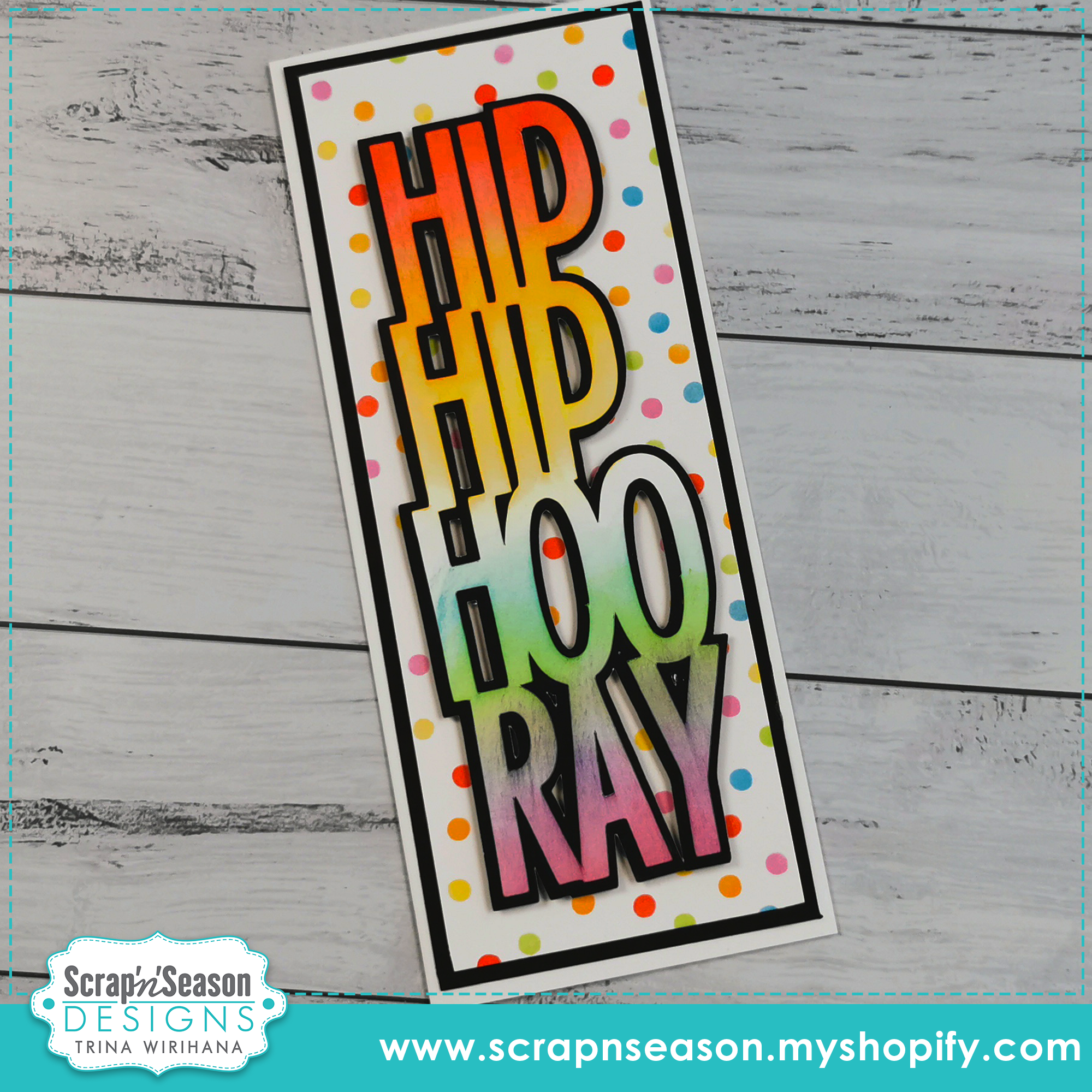 Digital Download - SVG - Layered Greetings Slimline A